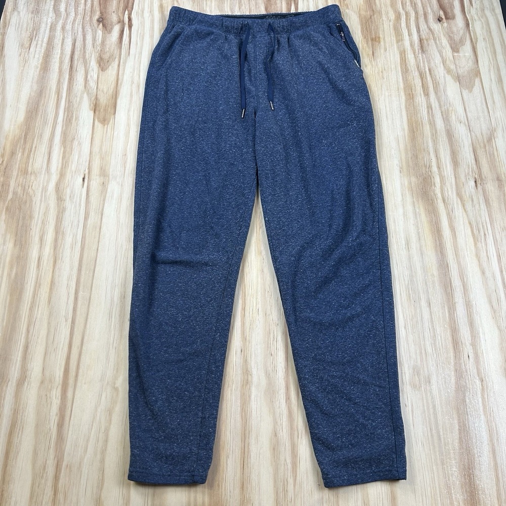 Eddie Bauer Lounge Mens L Navy Heather Blue Drawstring Jogger Sweatpants